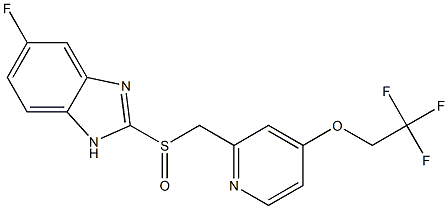 2-[[[4-(2,2,2-Trifluoroethoxy)pyridin-2-yl]methyl]sulfinyl]-5-fluoro-1H-benzimidazole 结构式