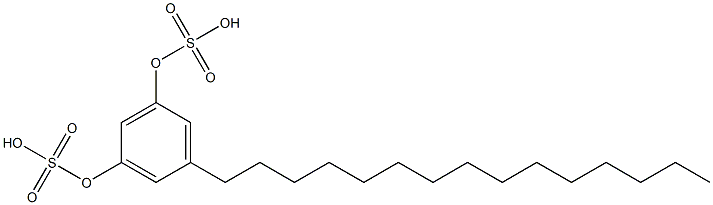 5-Pentadecylresorcinol 1,3-bissulfuric acid 结构式