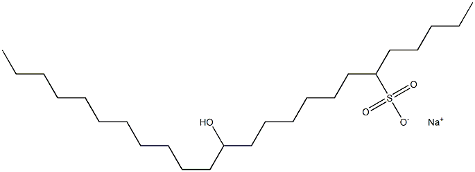 13-Hydroxytetracosane-6-sulfonic acid sodium salt 结构式