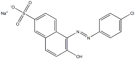 5-(4-Chlorophenylazo)-6-hydroxy-2-naphthalenesulfonic acid sodium salt 结构式