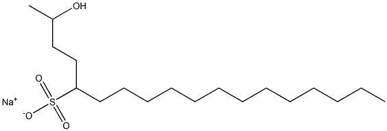 2-Hydroxyoctadecane-5-sulfonic acid sodium salt 结构式