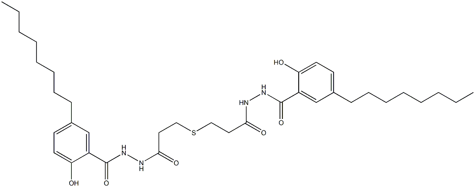 3,3'-Thiodi[propionic acid N'-(5-octylsalicyloyl) hydrazide] 结构式