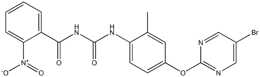 1-(2-Nitrobenzoyl)-3-[4-[(5-bromo-2-pyrimidinyl)oxy]-2-methylphenyl]urea 结构式