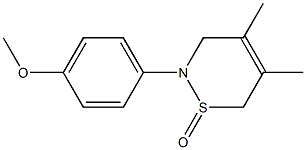 2-(4-Methoxyphenyl)-4,5-dimethyl-3,6-dihydro-2H-1,2-thiazine 1-oxide 结构式