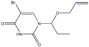 1-[1-(2-Propenyloxy)propyl]-5-bromouracil 结构式