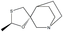 (3R,2'R)-2'-Methylspiro[1-azabicyclo[2.2.2]octane-3,5'-[1,3]oxathiolane] 结构式