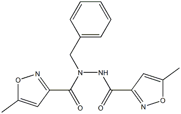 1,2-Bis(5-methylisoxazol-3-ylcarbonyl)-2-benzylhydrazine 结构式