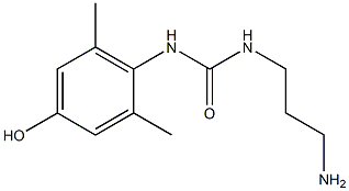 N-(2,6-Dimethyl-4-hydroxyphenyl)-N'-[3-(amino)propyl]urea 结构式