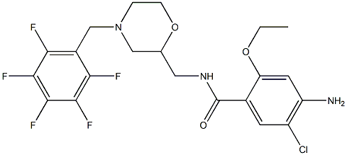 4-Amino-5-chloro-2-ethoxy-N-[[4-(2,3,4,5,6-pentafluorobenzyl)-2-morpholinyl]methyl]benzamide 结构式