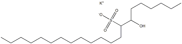 7-Hydroxyhenicosane-8-sulfonic acid potassium salt 结构式