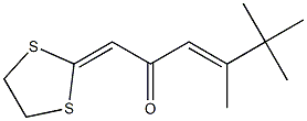 4,5,5-Trimethyl-1-(1,3-dithiolan-2-ylidene)-3-hexen-2-one 结构式