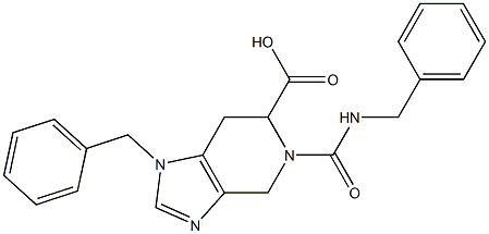 1-Benzyl-4,5,6,7-tetrahydro-5-benzylcarbamoyl-1H-imidazo[4,5-c]pyridine-6-carboxylic acid 结构式