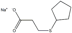 3-(Cyclopentylthio)propionic acid sodium salt 结构式