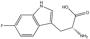 (2R)-2-Amino-3-(6-fluoro-1H-indol-3-yl)propionic acid 结构式