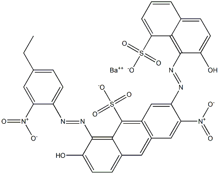 Bis[1-[(4-ethyl-2-nitrophenyl)azo]-2-hydroxy-8-naphthalenesulfonic acid]barium salt 结构式