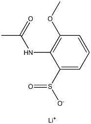 2-(Acetylamino)-3-methoxybenzenesulfinic acid lithium salt 结构式