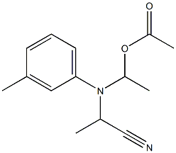 N-(1-Cyanoethyl)-N-(1-acetoxyethyl)-m-toluidine 结构式