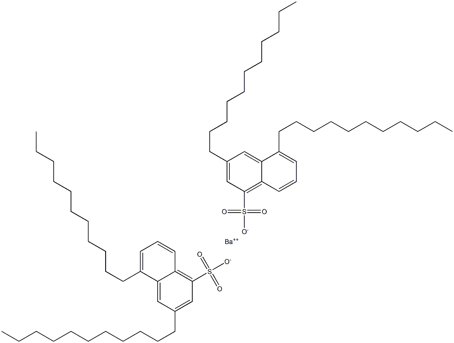 Bis(3,5-diundecyl-1-naphthalenesulfonic acid)barium salt 结构式