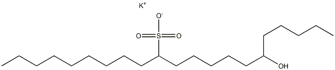 16-Hydroxyhenicosane-10-sulfonic acid potassium salt 结构式