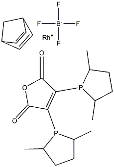 (-)-2,3-Bis[(2R,5R)-2,5-dimethylphospholanyl]maleic anhydride(norbornadiene)rhodium(I) tetrafluoroborate 结构式