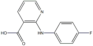 2-(4-Fluoroanilino)nicotinic acid 结构式