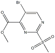 METHYL 5-BROMO-2-(METHYLSULFONYL)-4-PYRIMIDINECARBOXYLATE 结构式