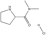 N,N-Dimethyl-2-pyrrolidinecarboxamidehydrochloride 结构式