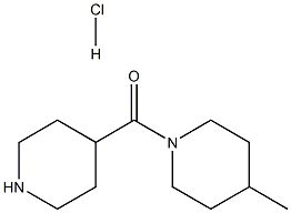 (4-Methyl-1-piperidinyl)(4-piperidinyl)methanonehydrochloride 结构式