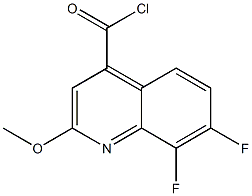 7,8-difluoro-2-methoxyquinoline-4-carbonyl chloride 结构式