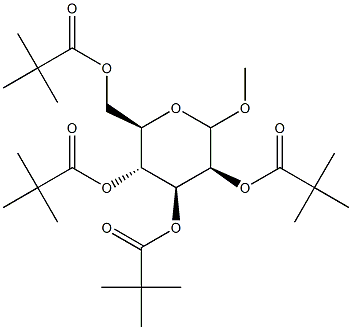 Methyl 2,3,4,6-Tetra-O-pivaloyl-D-mannopyranoside 结构式