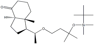 (1S,3aR,7aR)-1-((S)-1-(3-(tert-butyldimethylsilyloxy)-3-methylbutoxy)ethyl) -7a-methylhexahydro-1H-inden-4(2H)-one 结构式