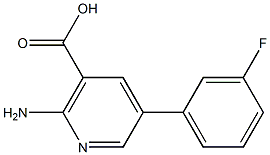 2-Amino-5-(3-fluorophenyl)nicotinic acid 结构式
