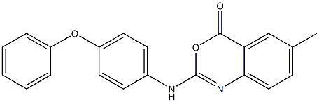 6-methyl-2-(4-phenoxyphenylamino)-4H-benzo[d][1,3]oxazin-4-one 结构式