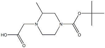 2-(4-(Tert-Butoxycarbonyl)-2-methylpiperazin-1-yl)acetic acid 结构式
