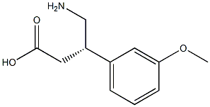 (S)-4-氨基-3-(3-甲氧基苯基)丁酸 结构式