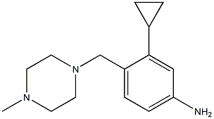 1-[(4-Amino-2-cyclopropylphenyl)methyl]-4-methylpiperazine 结构式