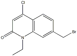 7-(bromomethyl)-4-chloro-1-ethylquinolin-2(1H)-one 结构式