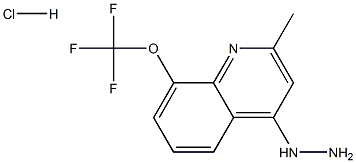 4-Hydrazino-2-methyl-8-trifluoromethoxyquinoline Hydrochloride 结构式