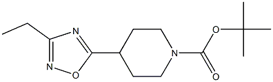 tert-butyl 4-(3-ethyl-1,2,4-oxadiazol-5-yl)piperidine-1-carboxylate 结构式