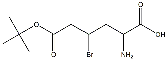 BOC-L-2-氨基-4-溴戊酸 结构式