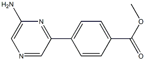 methyl 4-(6-aminopyrazin-2-yl)benzoate 结构式