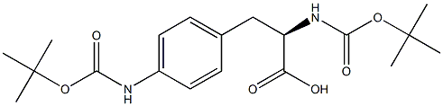 BOC-4-叔丁氧羰基氨基-D-苯丙氨酸 结构式