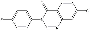 7-chloro-3-(4-fluorophenyl)quinazolin-4(3H)-one 结构式