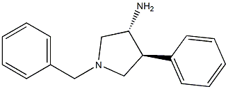 (3R,4S)-1-benzyl-4-phenylpyrrolidin-3-amine 结构式