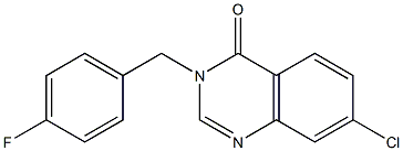 7-chloro-3-(4-fluorobenzyl)quinazolin-4(3H)-one 结构式