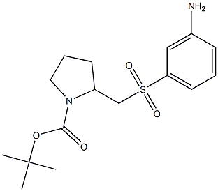 2-(3-Amino-benzenesulfonylmethyl)-pyrrolidine-1-carboxylic acid tert-butyl ester 结构式