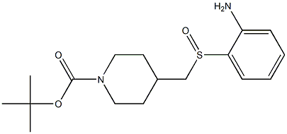 4-(2-Amino-benzenesulfinylmethyl)-piperidine-1-carboxylic acid tert-butyl ester 结构式