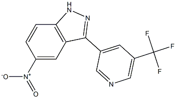 3-(5-(trifluoromethyl)pyridin-3-yl)-5-nitro-1H-indazole 结构式