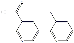 5-(3-methylpyridin-2-yl)pyridine-3-carboxylic acid 结构式