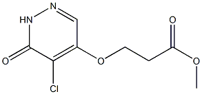 methyl 3-(5-chloro-1,6-dihydro-6-oxopyridazin-4-yloxy)propanoate 结构式